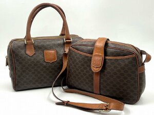 【行董】CELINE セリーヌ 2点 ショルダーバッグ ハンドバッグ マカダム柄 ファッション ブランドバッグ AA243BOM18