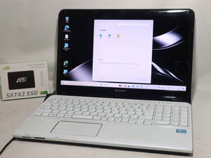 Core i7 ★ SVEシリーズ 上位 ★ VAIO ホワイト☆ win 11 ≪ 爆速仕様 ≫メモリ16G/新品SSD１TB /WiFi/WebCam/DVD/office 2021