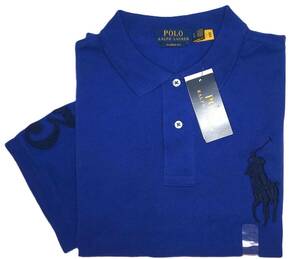 【新品】ラルフローレン ■ 鹿の子ポロシャツ ■ メンズ XL / US L ■ ビッグポニー ブルー POLO RALPH LAUREN 正規品