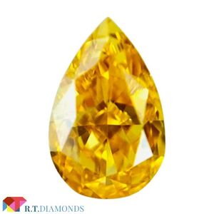 FANCY VIVID YELLOW ORANGE 0.24ct PS/RT2173/GIA