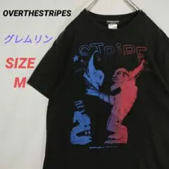 OVERTHE STRiPES　グレムリン　Tシャツ　メンズ　黒　ビッグプリント