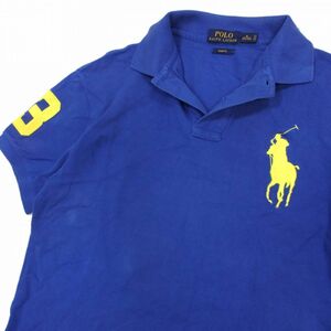 ◆POLO RALPH LAUREN ラルフローレン 半袖 鹿の子 ポロシャツ ビッグポニー 夏物 メンズ 1円スタート