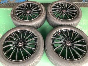 【展示品+中古】レオニス CH 17x7J 5H 114.3 +53 4本 1台分 205/55R17 ノア ヴォクシー エスクァイア ステップワゴン ウェッズ ブラック/P