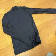 UNIQLO ダークグレー リブタートルネック S 新品