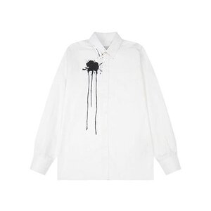 Maison Margiela メゾンマルジェラ シャツ MM6 Long Sleeve Shirts シャツドレス ロゴ シャツ 中古 希少 ホワイト Lサイズ