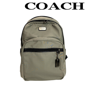 【中古】【ほぼ新品】COACH バッグ ブランド コーチ バックパック リュック グレー×ブラック 鞄 r-coach-b-0539-01