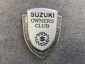 スズキ SUZUKI メタルカーエンブレム 車用デカール 飾り 金属ステッカー シール バッジ ドレスアップ 1個 シルバー 18番