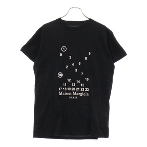 Maison Margiela メゾンマルジェラ 22AW ナンバリングロゴ 半袖クルーネックTシャツ ブラック S51GC0516 S22816