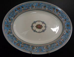 WedgWood Florentine Turquoise Oval Plate 39cm即決