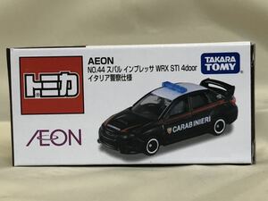 トミカ AEON NO.44 スバル インプレッサ WRX STI 4door イタリア警察仕 パトカー オリジナル 限定