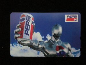 ◎テレホンカード　PEPSI　MAN「ペプシマンテレホンカード（青）」50度数☆d9