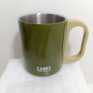 CAMPS キャンプス 二重構造 ダブルウォール マグカップ カーキグリーン 未使用品 [マグ コップ アウトドア グッズ]