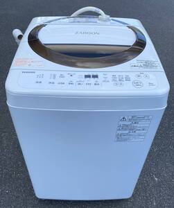 ☆TOSHIBA 東芝 全自動洗濯機 ZABOON ザブーン 18年製 6kg ホワイト AW-6D6