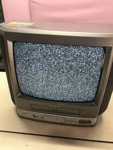 ◎ゆYS2176★テレビデオ AIWA VX-T14GX20ブラウン管テレビ VHS 昭和レトロ　通電のみ確認　ECM