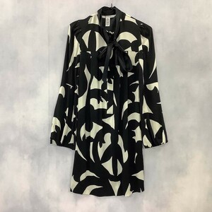 DIANE von FURSTENBERG ダイアンフォンファステンバーグ ワンピース チュニック 長袖 ブラック系 2 / 小型便OK [PT14300]