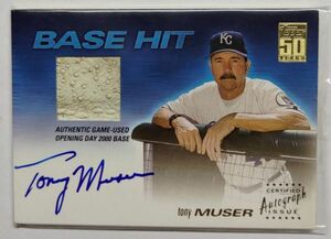 来日外国人 ミューサー Tony Muser 2001 Topps Base Hit Autograph Relics 直筆サイン 西武