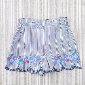 △送料込△★美品★アナスイミニ＊ストライプ＊キュロット＊花刺繍＊100㎝