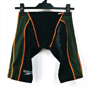 BE2-W78☆//speedo/スピード♪競泳水着*再帰反射ロゴ*オレンジステッチ*日本製♪ロングボクサー※一番安価な送料はゆうパケットなら250円