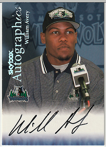 1999-00 Skybox Autographics William Avery Timberwolves Rookie Auto