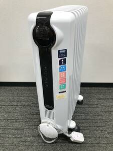 ★動作品★ DeLonghi デロンギ オイルヒーター JRE0812 ホワイト L字型フラットフィン8枚 [8~10畳用]