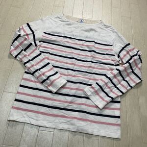 4051☆ SHIPS シップス トップス 長袖Tシャツ 長袖カットソー メンズ ホワイト ボーダー柄