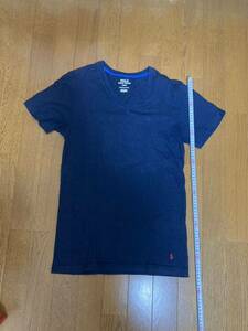 POLO RALPH LAUREN！ネイビーTシャツ・サイズS Mぐらい 綿100%ラルフローレン