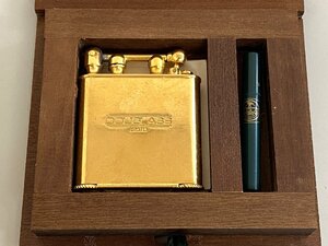 高崎店【現状品】s12-82 DOUGLASS LIGHTER ダグラス ライター オイルライター ゴールド CHICAGO シカゴ 1926 喫煙具 保存木箱 着火×