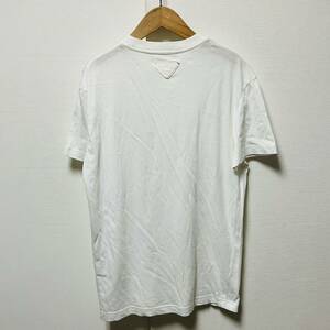 プラダ PRADA サイズ:M 三角ロゴパッチクルーネックTシャツ 中古 三枚パック　TEE半袖 ホワイト 白 送料込