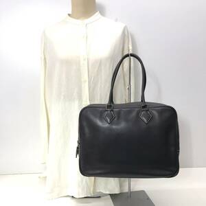 NZ1340●HERMES プリュム32 ハンドバッグ●グレー系 エルメス □E刻印