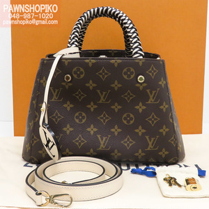 ルイヴィトン LOUIS VUITTON モノグラム モンテーニュBB／2WAY ハンドバッグ M45311 クレーム 美品 [質イコー]