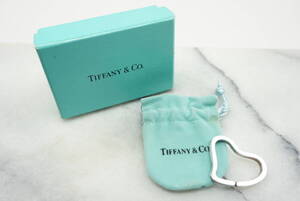 ★同梱不可【B送900円】1314　TIFFANY＆Co.　ティファニー　キーリング　オープンハート　シルバー　SV925　箱・保存袋付き