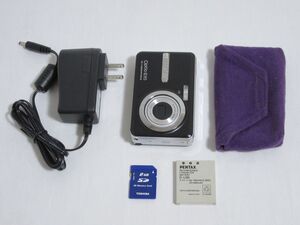 管0754【稼働品】PENTAX デジタルカメラ Optio E85 ブラック SDカード付