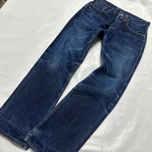 激渋　経年変化　RRL ダブルアールエル LOW STRAIGHT RIGID W28×L30 ハチノス　赤耳　アメリカ製