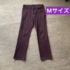 テーパードパンツ 紫色 デニム