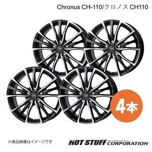 Chronus CH-110 アコード CL7/CL8/CL9 ホイール 4本【18×7.5J 5-114.3 INSET55 メタリックブラックポリッシュ】HOT STUFF