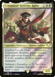 MTG ■金/英語版■ 《コミッサー・セヴェリナ・レイン/Commissar Severina Raine》★サージFOIL★ ウォーハンマー40,000 40K