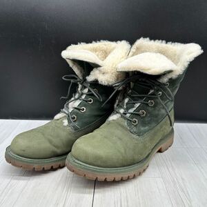 【TIMBERLAND】ティンバーランド 23 ムートン ブーツ グリーン