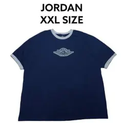 超ビッグサイズ　ウイングロゴプリント　JORDAN　リンガーTシャツ　古着