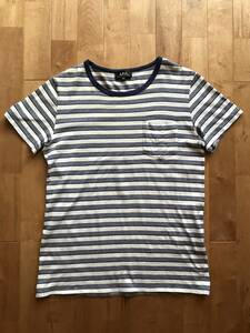 【美品】A.P.C. アーペーセー ボーダーTシャツ カットソー XSサイズ 半袖Tee