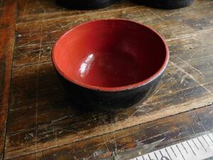 　籃胎漆器　小さいカップno.1 皿椀鉢10x4cm　古いものラッカー　バガン　ミャンマー　ビルマ工芸　ランタイ