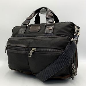 [極美品] TUMI トゥミ 2way ALPHA BRAVO アンダーセン スリム コミューターブリーフ メンズ ビジネスバッグ A4+PC可 牛革+バリスティック