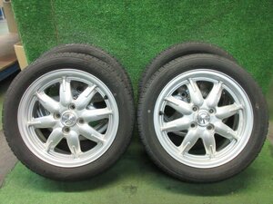 マツダ 純正 15インチ 15x4.5J PCD100 +45 4H 165/55R15 4本　 フレア フレアワゴン AZワゴン 等　　2024.3.29.O.11-J1-2　24031263