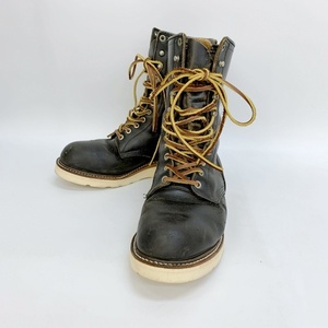 訳あり RED WING PT91 ロガーブーツ ワークブーツ シューズ レースアップ 羽タグ アメカジ メンズ 7 1/2 レッドウィング 靴 DF10724■