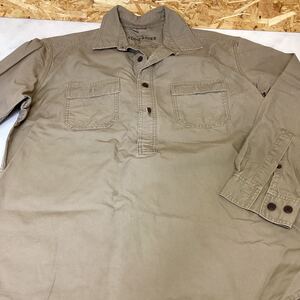 Eddie Bauer ベージュ ポロシャツ Mサイズ　シャツ　茶　（す-81）