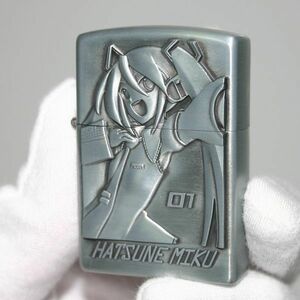 【初音ミク】オイルライター ライター デフォ絵柄 #zippo #ジッポー #ジッポ #チャッカマン #アウトドア #キャンプ #焚き火　②