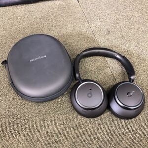 $【売り切り】Soundcore サウンドコア Space Q45 ワイヤレスヘッドホン ブラック Bluetooth ケース付属 音出し確認済み オーディオ機器