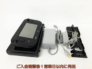 【1円】任天堂 WiiU 本体 セット 32GB ブラック ニンテンドーWii U 動作確認済 DC04-148jy/G4