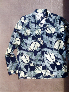 OLD JOE - INDIGO HAWAIIAN SHIRTS WACKO MARIA phigvel キューバ シャツ 高級クリーニング済み