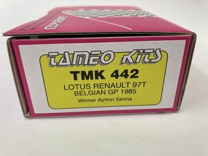 タメオ 1/43　ロータス Renault 97T F1 ベルギーGP1985 セナ 優勝　(Tameo kits )　新品