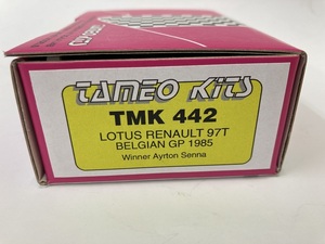 タメオ キット1/43　ロータス Renault 97T F1 ベルギーGP1985 セナ 優勝　(Tameo kits )　新品